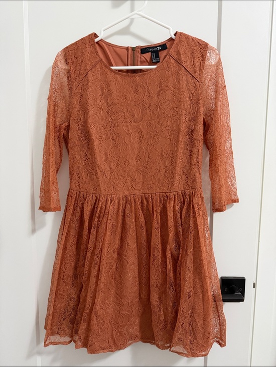 Forever 21 Dresses & Skirts - Forever 21 Women’s Rust Lace A-Line Dress